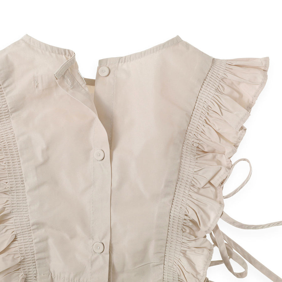 Bene Bene Indian Pink Smocking Frill Vest