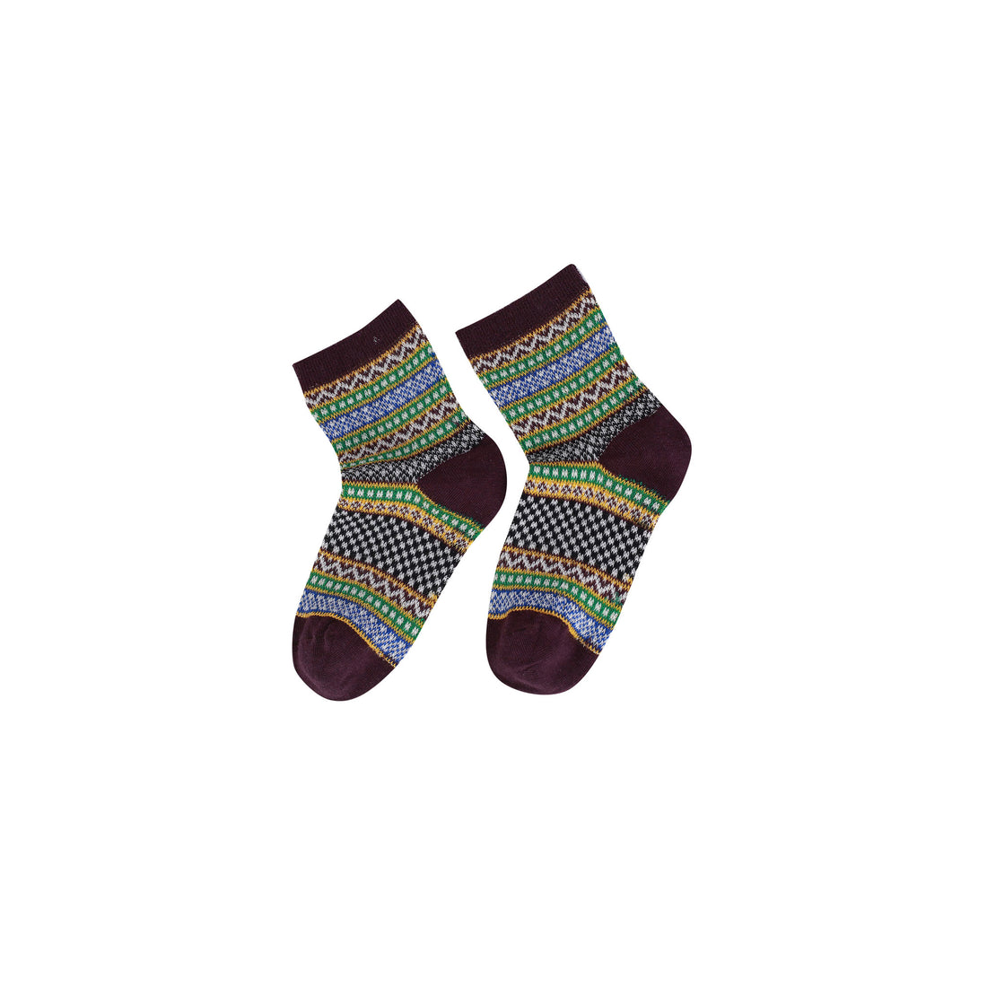 JNBY Green Herringbone Socks