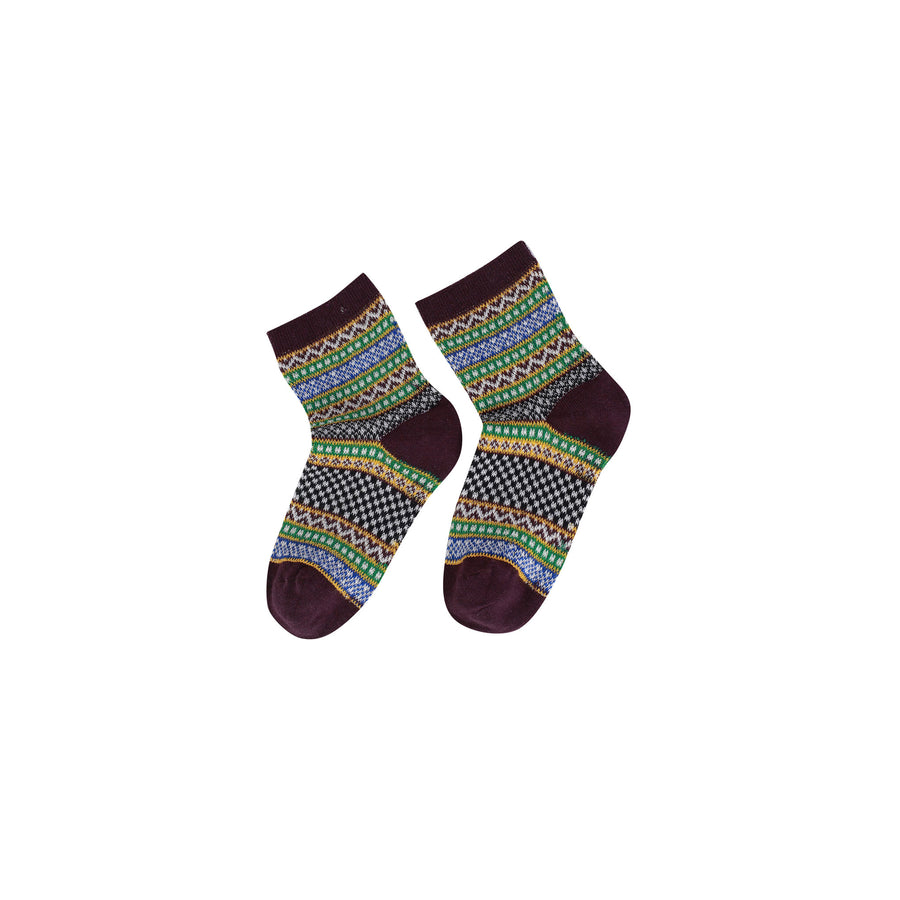JNBY Green Herringbone Socks