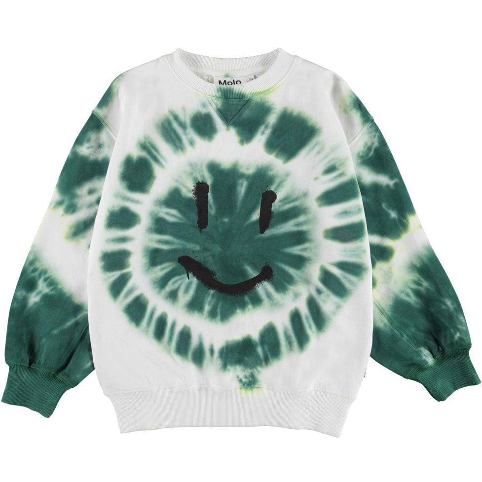 Molo Green/White Tie Dye Magni Sweatshirt