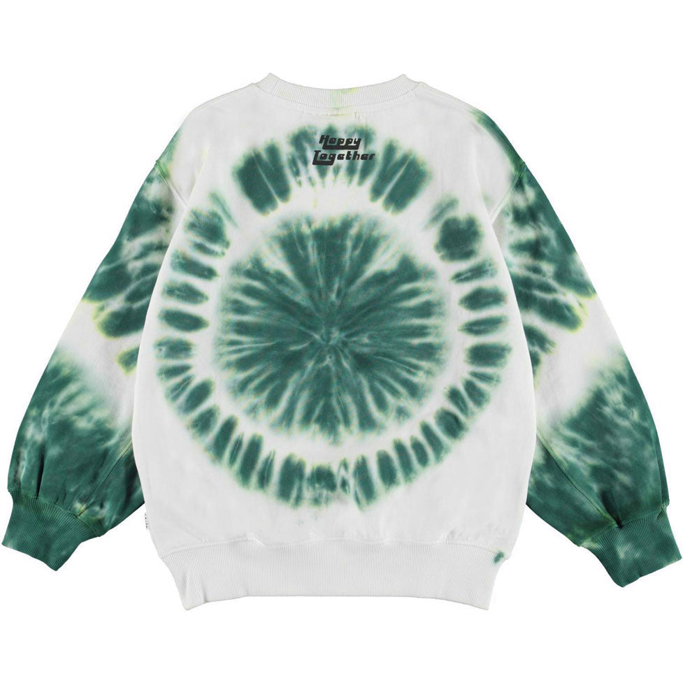 Molo Green/White Tie Dye Magni Sweatshirt