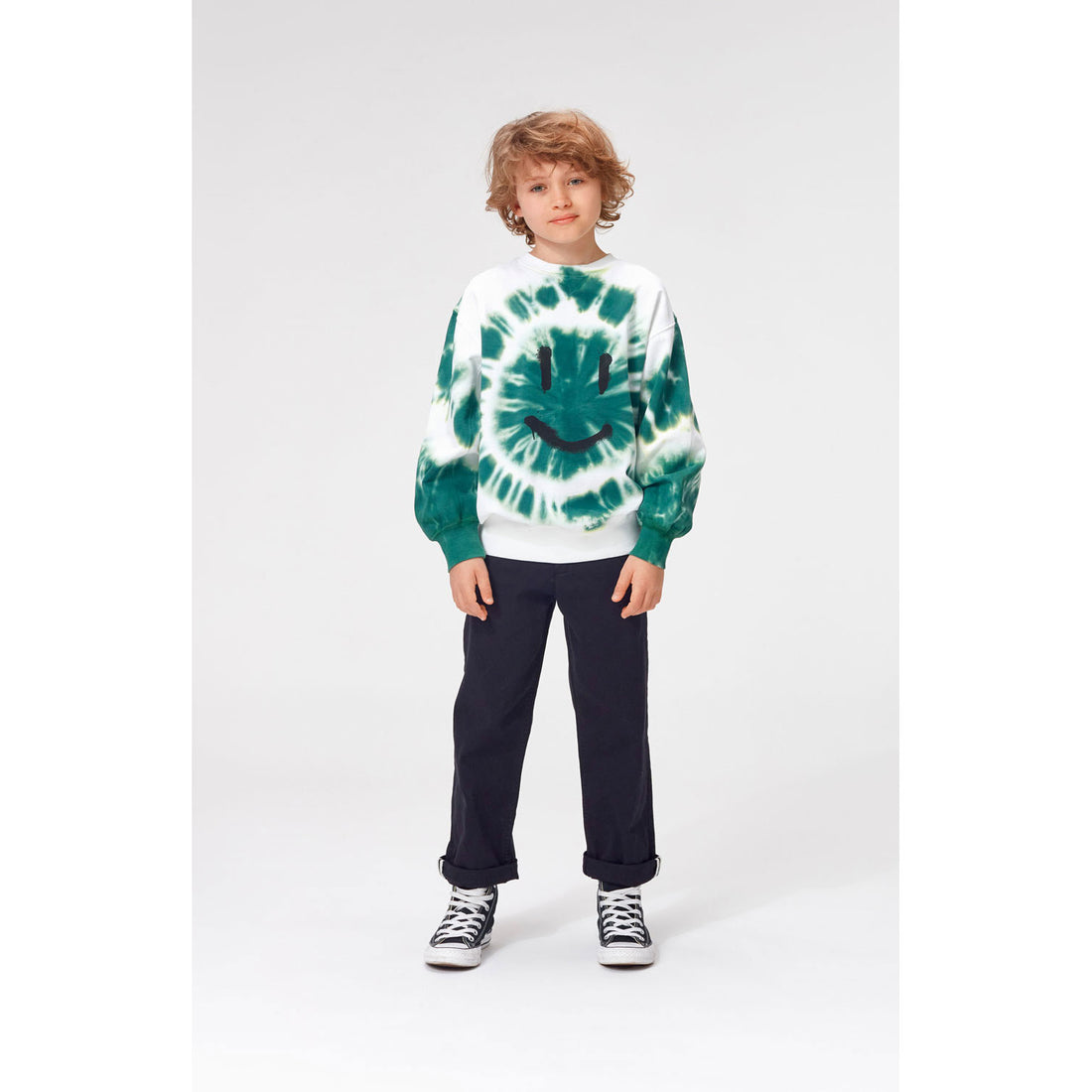 Molo Green/White Tie Dye Magni Sweatshirt