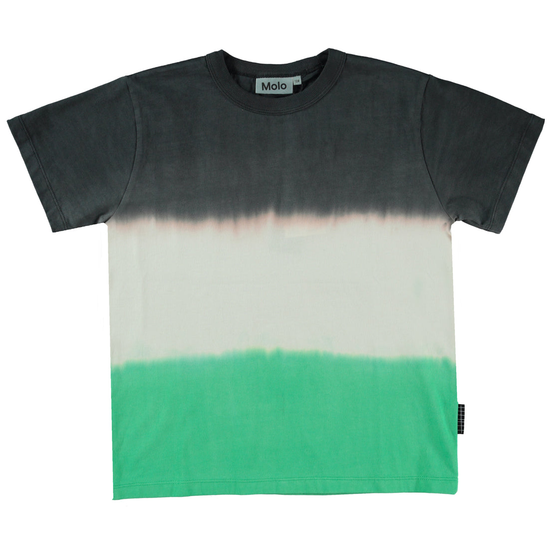 Molo Green Stripe Dye Riley Short Sleeves Tee