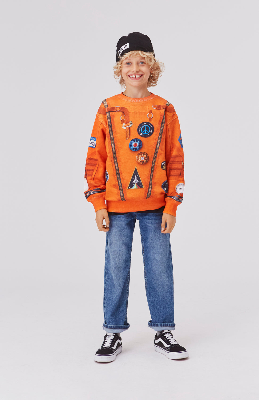 Molo Orange Astro Memphis Sweatshirt