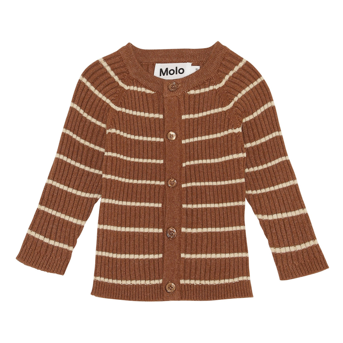 Molo Tawny Stripe Bendix Cardigan
