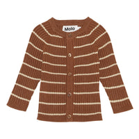 Molo Tawny Stripe Bendix Cardigan