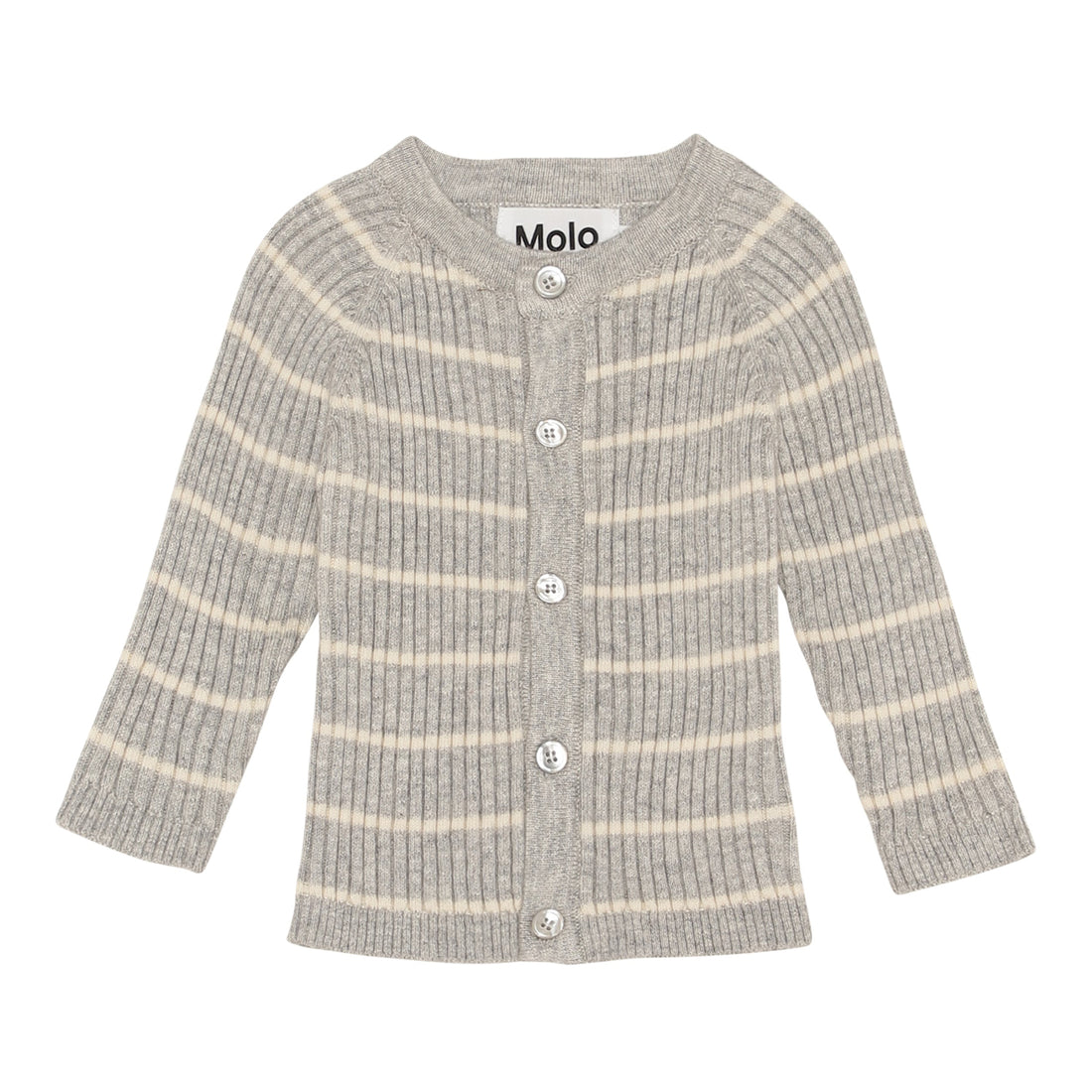Molo Grey Stripe Bendix Cardigan