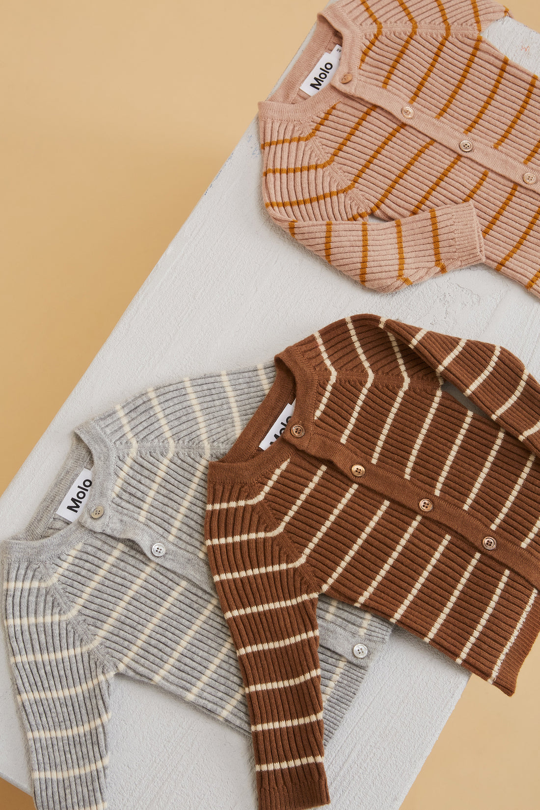 Molo Tawny Stripe Bendix Cardigan