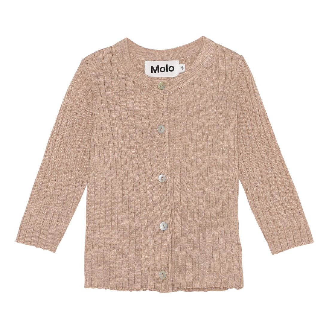 Molo Oatmeal Melange Georgette Cardigan