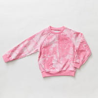 Hey kid Rugged Seam Tie- Dye Sweatshirt- Pink