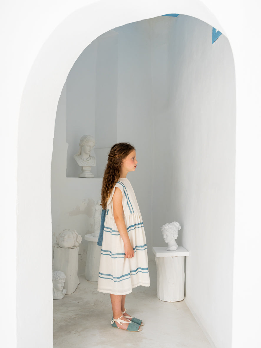 Belle Chiara Blue Double Stripe Calliope Dress