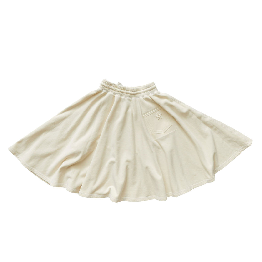 Hey kid Cream Embossed Skirt