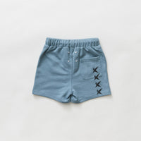 Hey kid Teal Embroidered Beach Shorts
