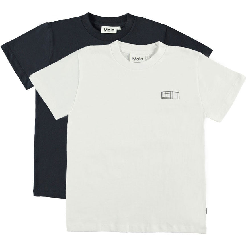 Molo Black White Roxo 2-Pack Short Sleeves Tee