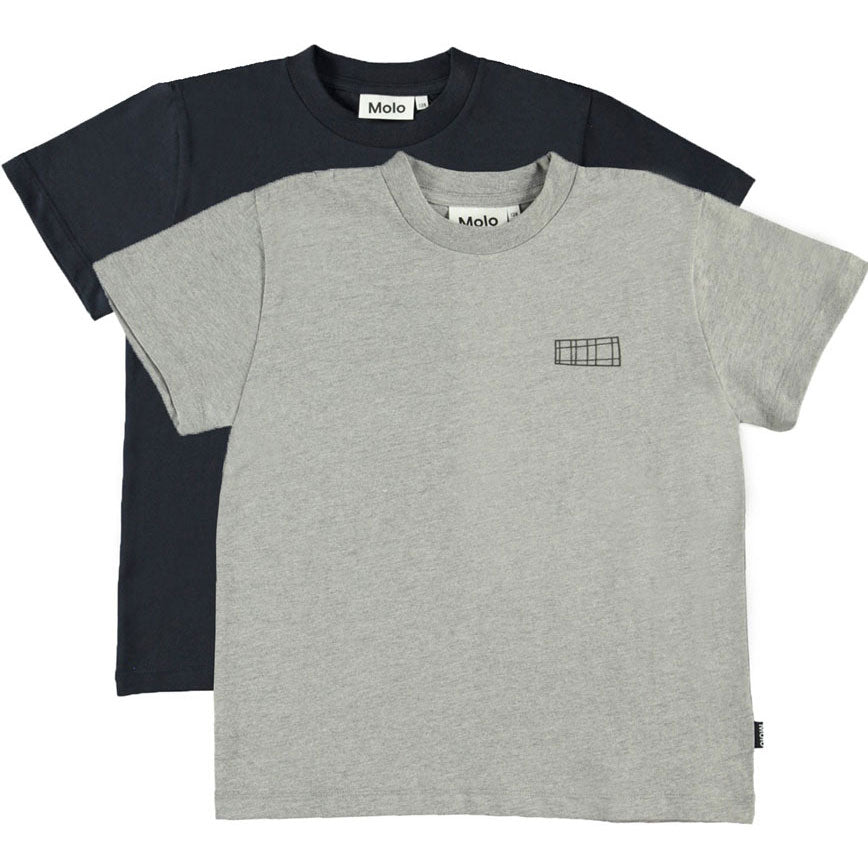 Molo Navy Grey Roxo 2-Pack Short Sleeves Tee