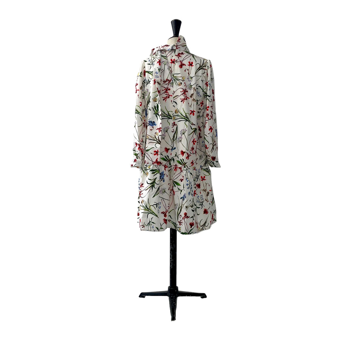 Lemoniez Flower Print Ruffled Hem Tango Dress