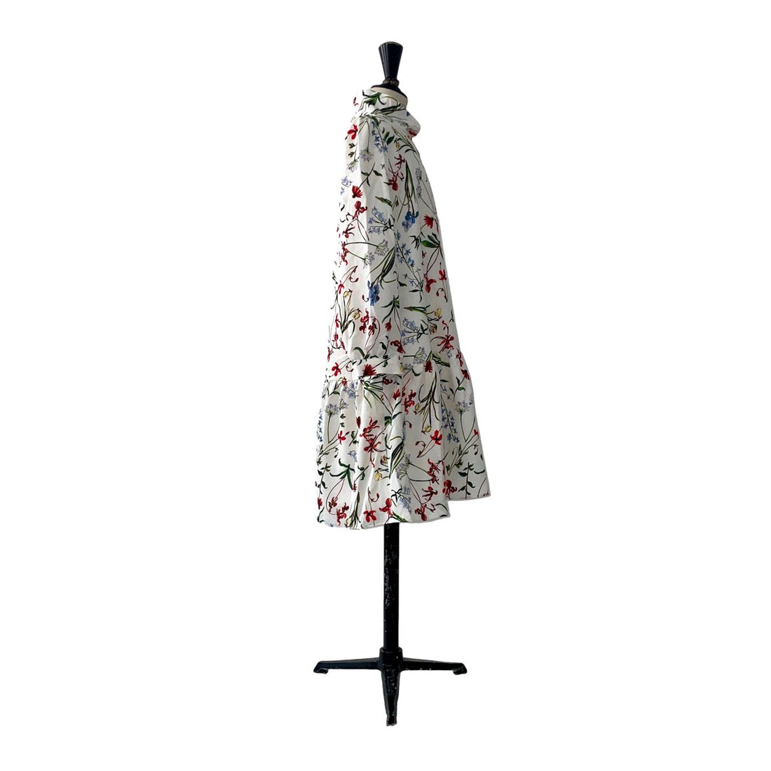 Lemoniez Flower Print Ruffled Hem Tango Dress