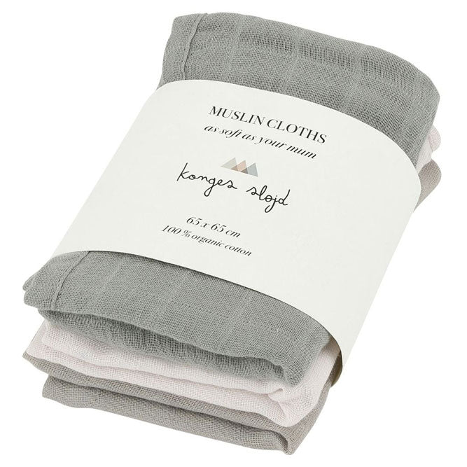 Konges Slojd Lime Stone Muslin Cloths