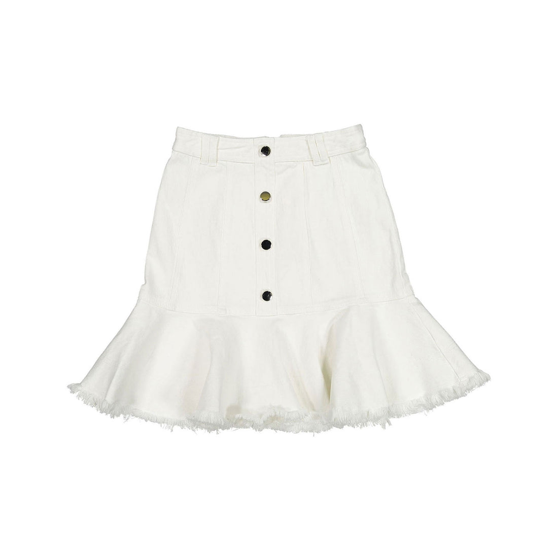 Steph White Denim Button Skirt