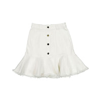 Steph White Denim Button Skirt