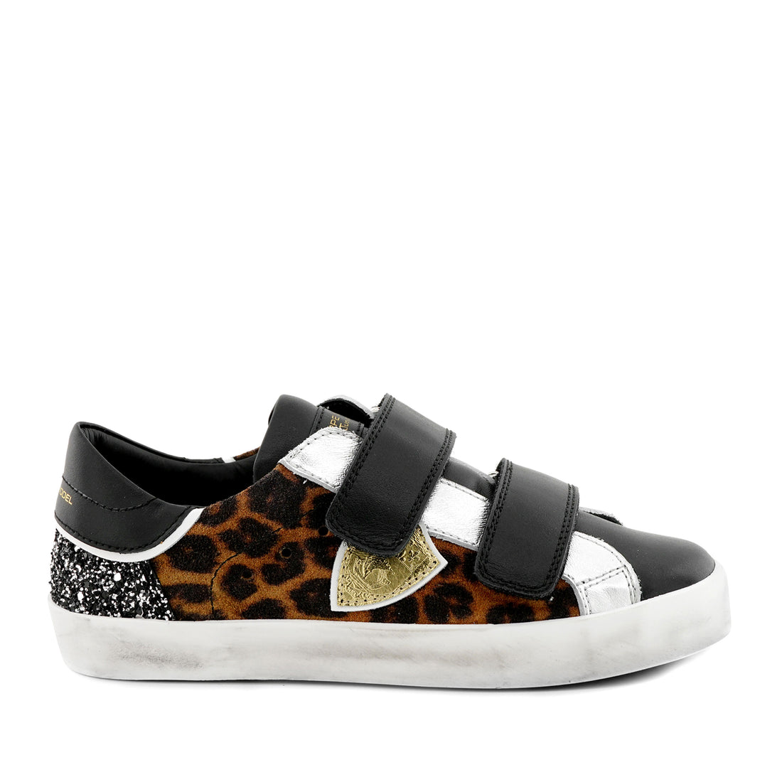 Philippe Model Leopard/Black/Silver/White  Leo Mix Sports Sneakers