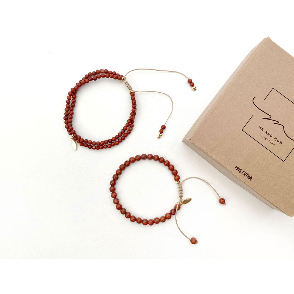 Mrs. Ertha Red Jasper Me And Mom Set