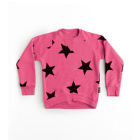 NUNUNU Hot Pink Star Sweatshirt