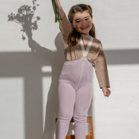 Silly Silas Creamy Lavender Footless Cotton Tights