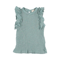 Buho Sea Pine Baby Rib Ruffle Tee