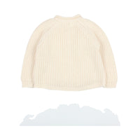 Buho Ecru Baby Cotton Knit Cardigan
