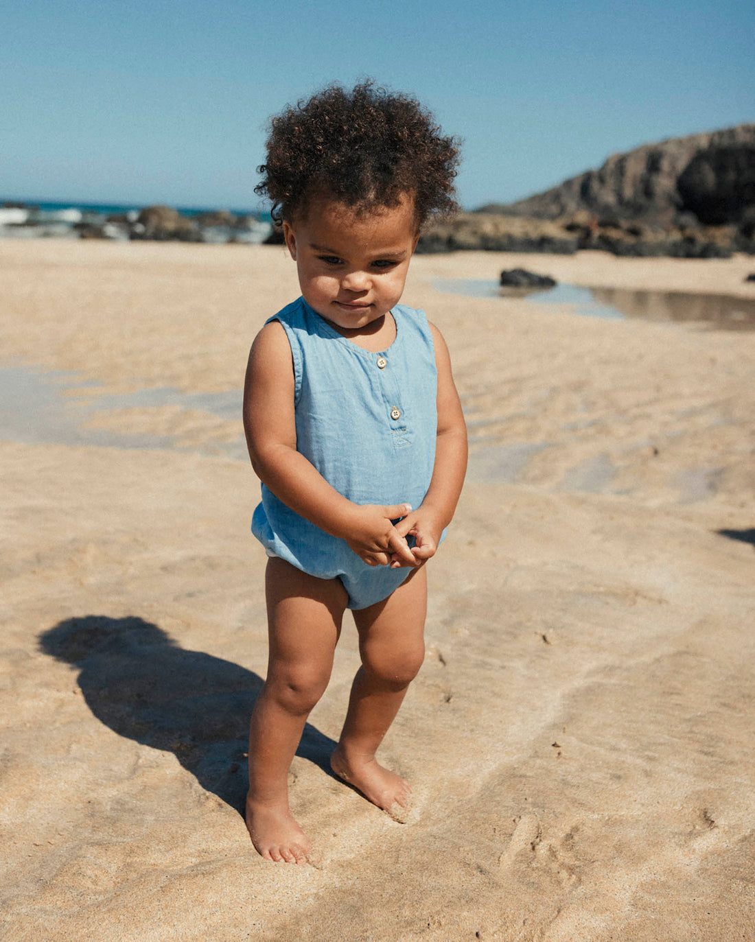 Buho Denim Baby Romper