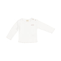 Buho White Baby Rib Cordele Sweatshirt