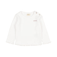 Buho White Baby Rib Cordele Sweatshirt