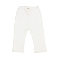 Buho White Baby Rib Cordele Pants