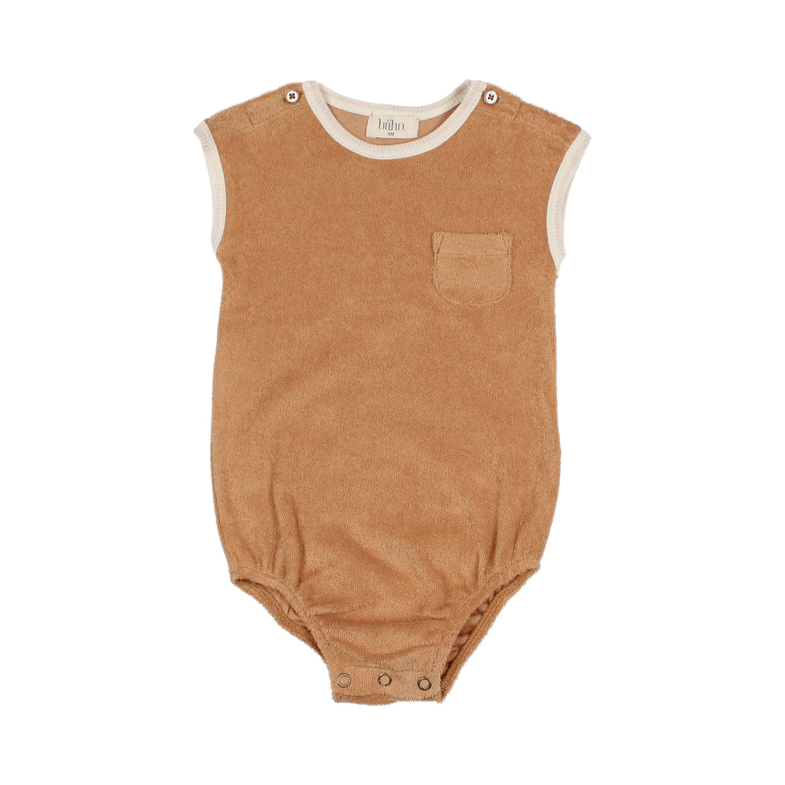 Buho Caramel Baby Terry Cloth Romper