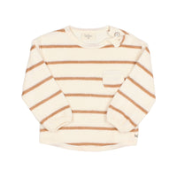 Buho Ecru Stripes Baby Terry Cloth Sweatshirt