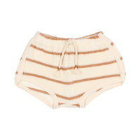 Buho Ecru Stripes Baby Terry Cloth Shorts