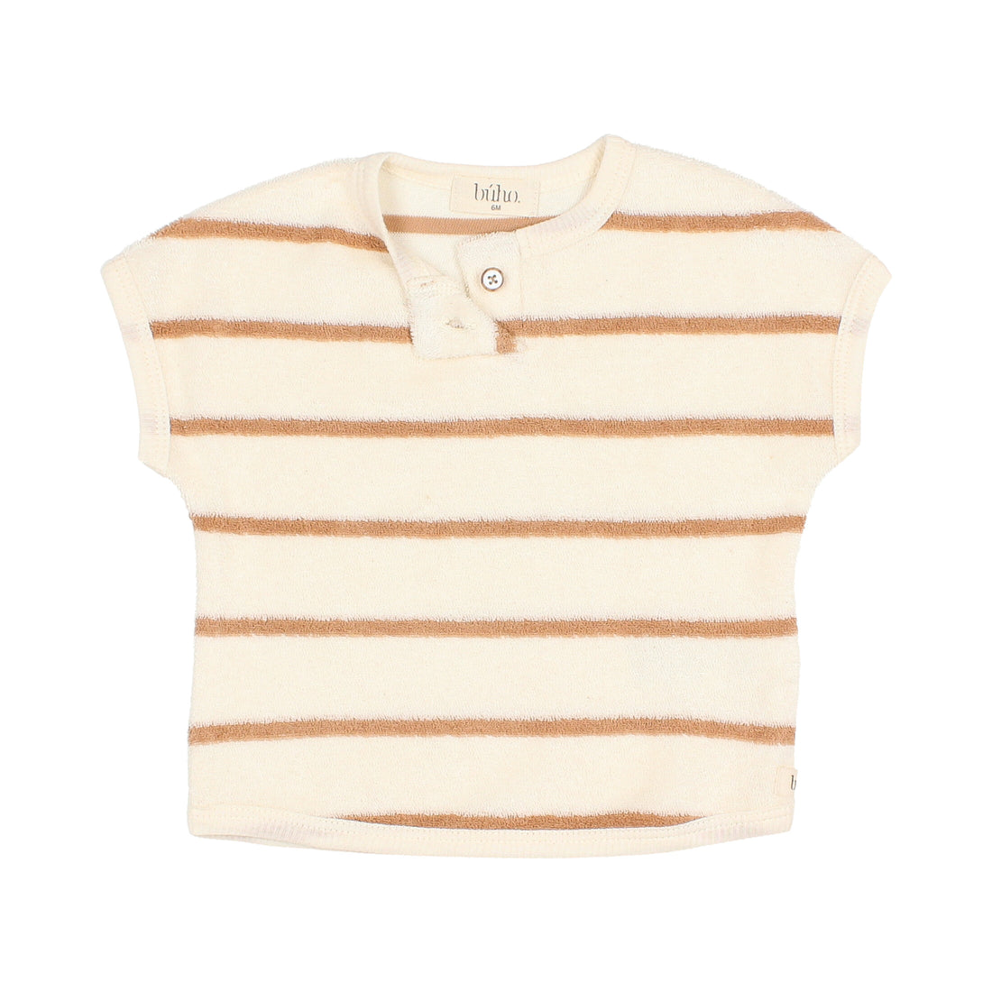 Buho Ecru Stripes Baby Terry Cloth Tee