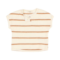 Buho Ecru Stripes Baby Terry Cloth Tee