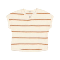 Buho Ecru Stripes Baby Terry Cloth Tee