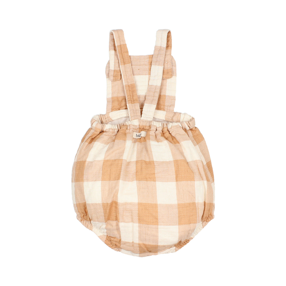 Buho Caramel Baby Gingham Romper