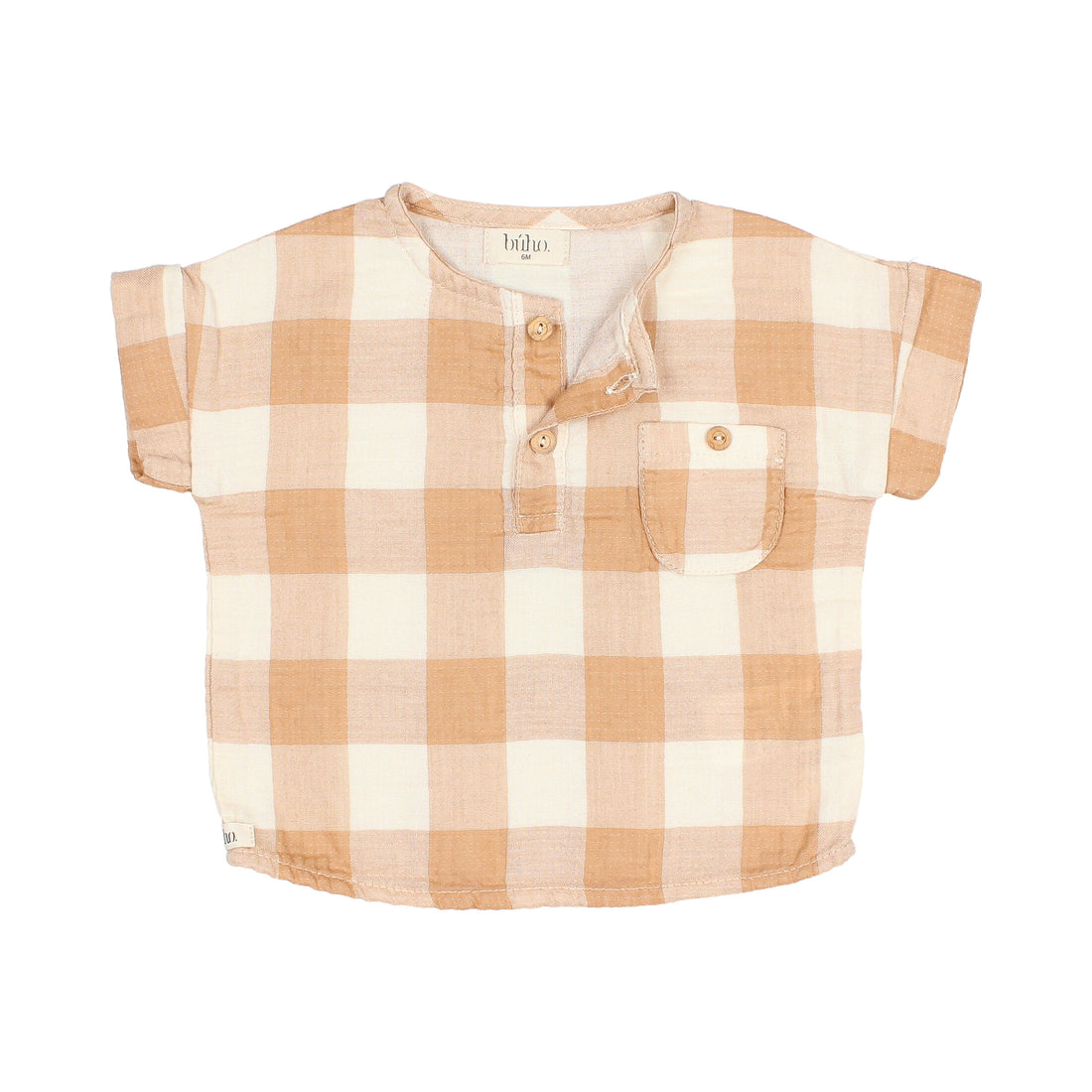 Buho Caramel Baby Gingham Shirt