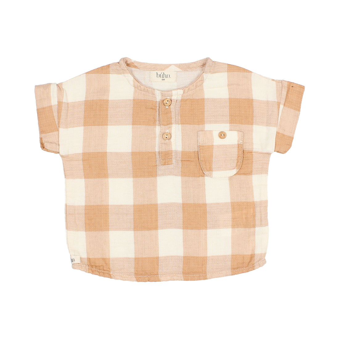 Buho Caramel Baby Gingham Shirt