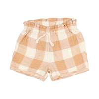 Buho Caramel Baby Gingham Shorts