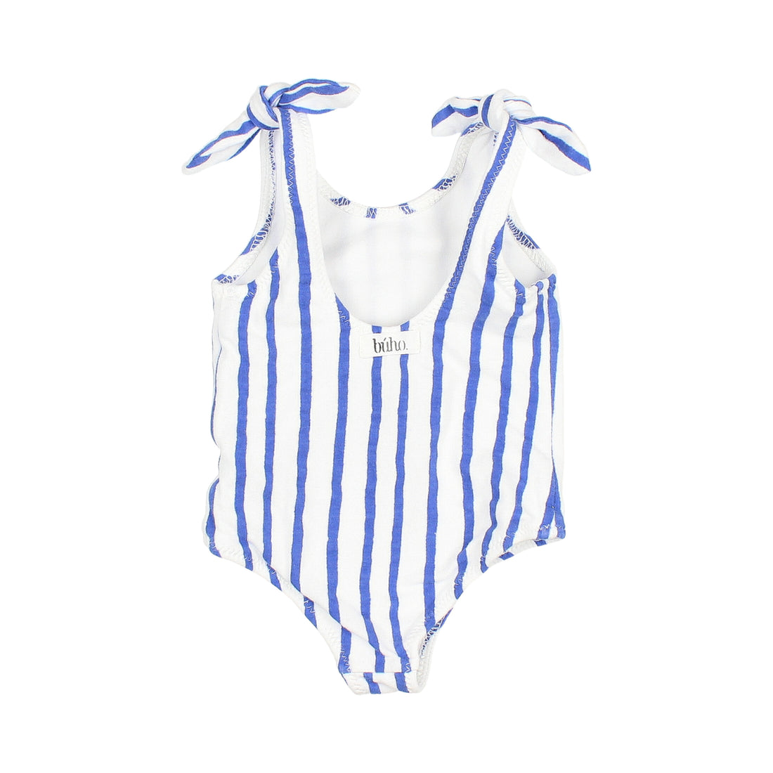 Buho White/Navy Baby Stripes Swimsuit
