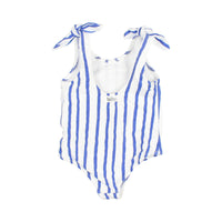 Buho White/Navy Baby Stripes Swimsuit