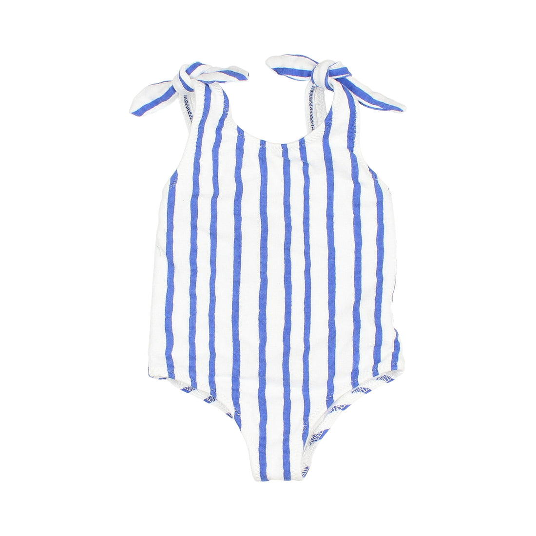 Buho White/Navy Baby Stripes Swimsuit