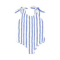 Buho White/Navy Baby Stripes Swimsuit