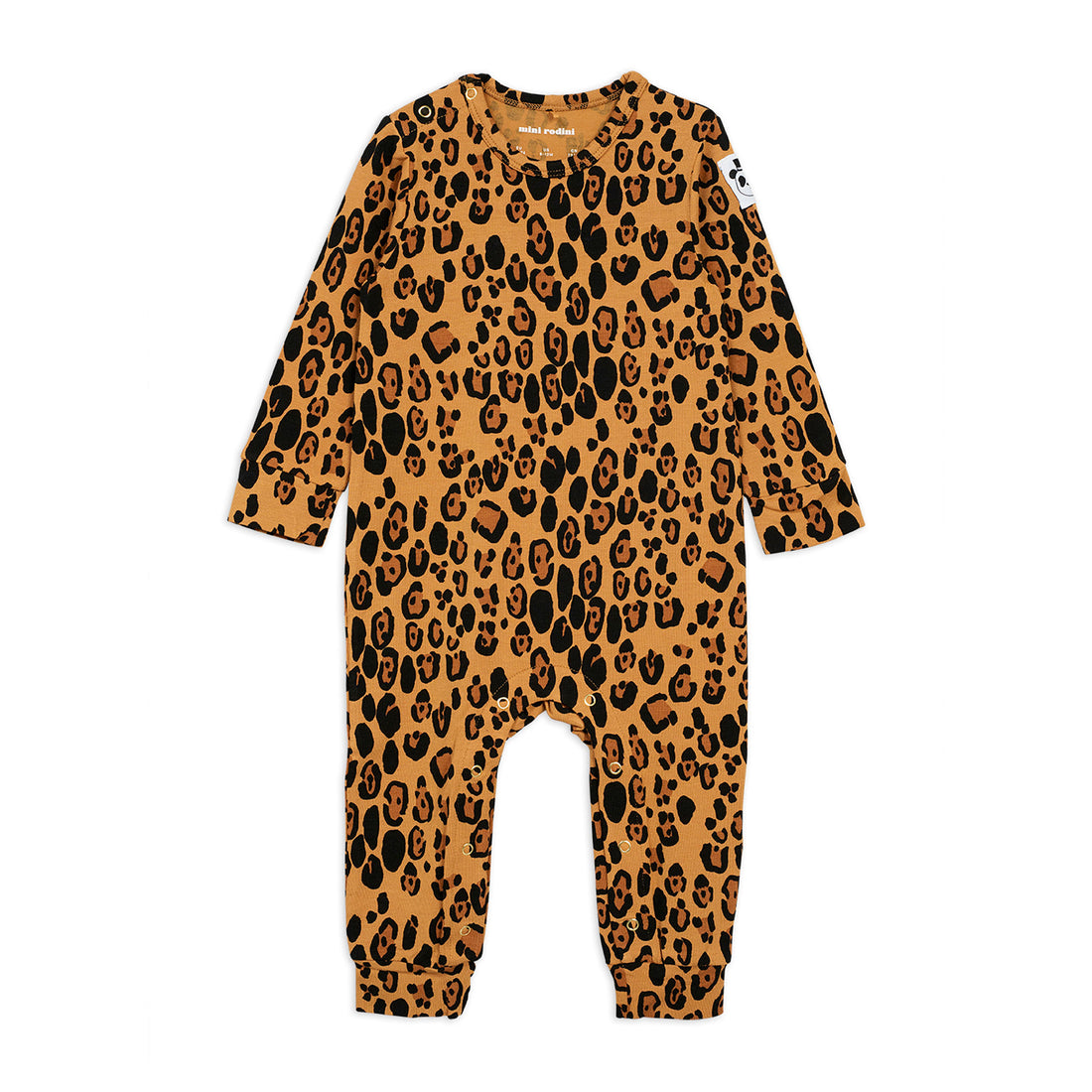Mini Rodini Beige Basic Leopard Jumpsuit