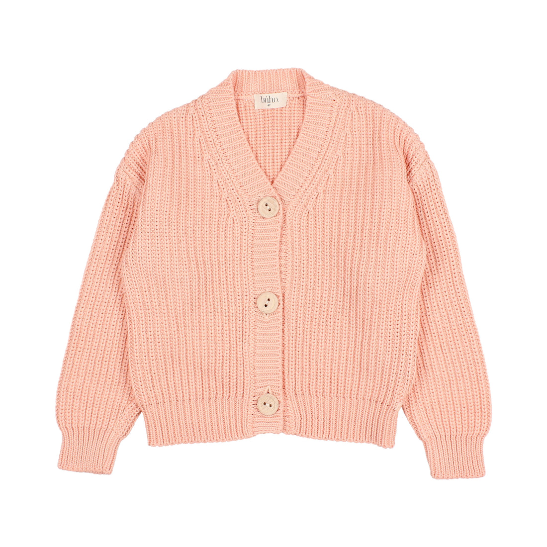 Buho Apricot Cotton Knit Cardigan